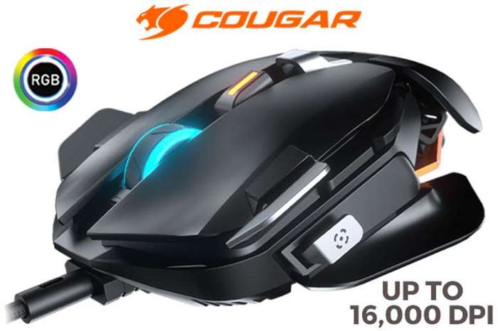 Cougar DUALBLADER Fully Customizable 16000 DPI Optical Gaming Mouse / New Open Box Unit. Fully Te...