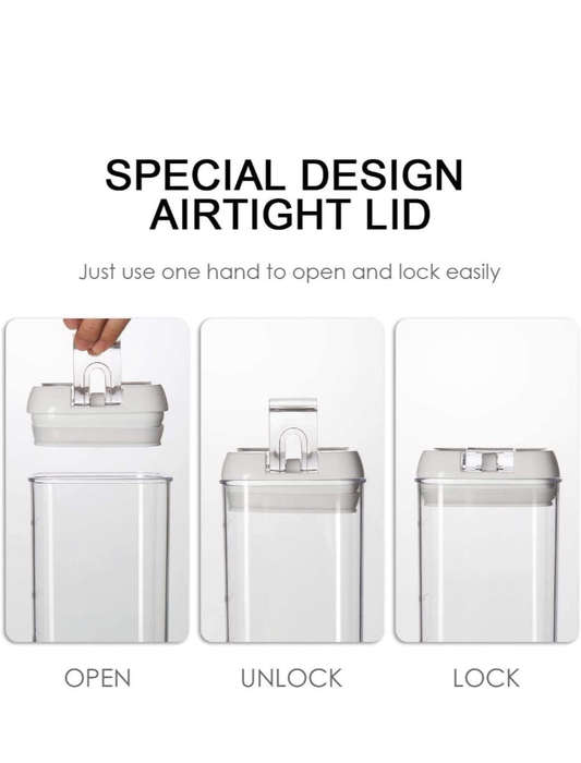 Maisonware 7 Airtight Pantry Food Storage Containers with Easy Lock Lids
