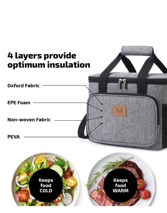 15L Insulated Lunch Box and Cooler Bag