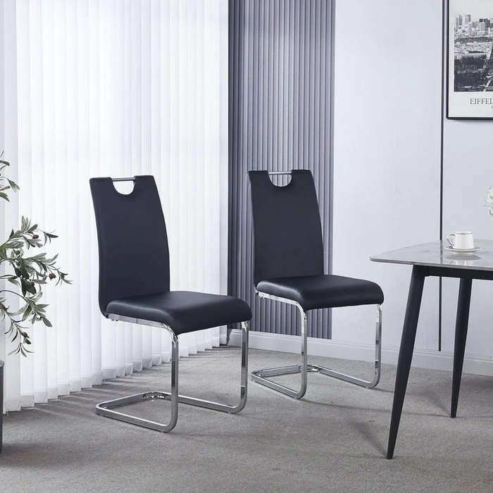 Matlock Faux Leather Dining Chair  Black