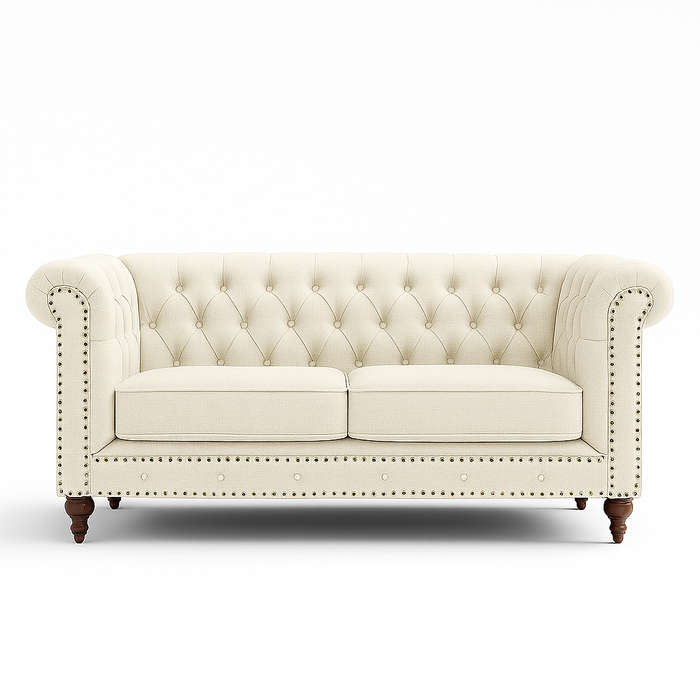Huda Linen 2 Seater Sofa