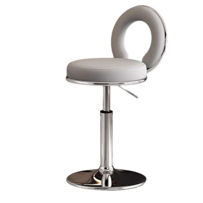 Oldiva Grey Faux Leather Bar Stool
