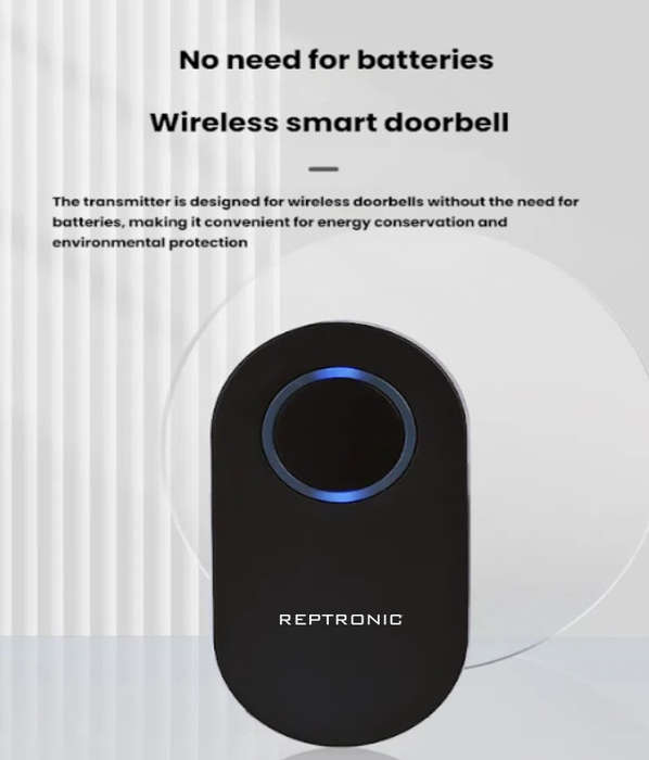 Reptronic DIY black wireless doorbell: RPTDB45 - 1R2B