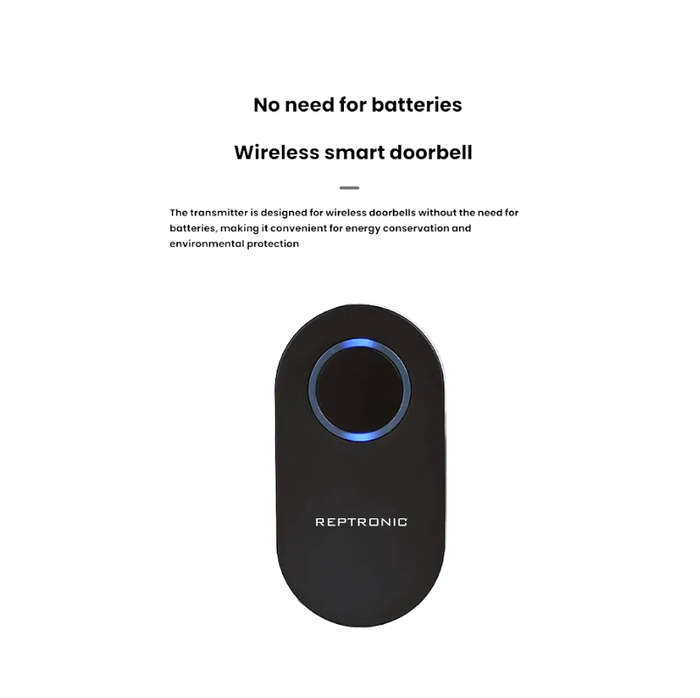 Reptronic DIY black wireless doorbell: RPTDB45 - 1R2B