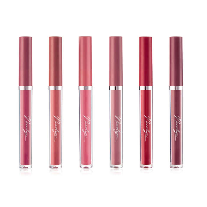 Nicolyn Matte Liquid Lipstick set with Pocket Make-up Mirror: Darker Color