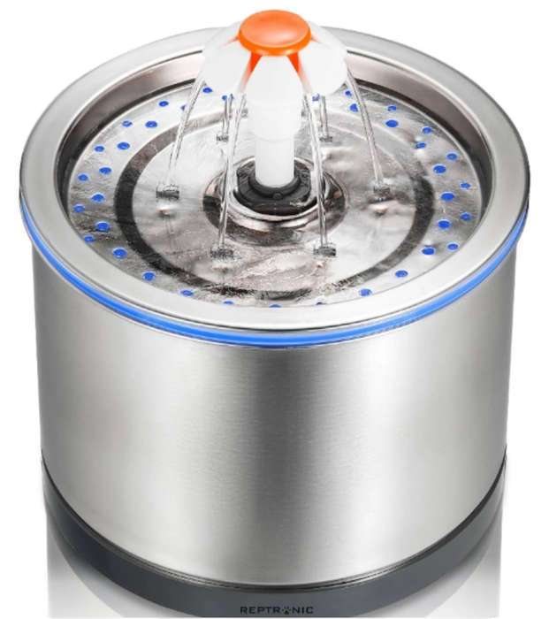 Reptronic Cat/Dog Pet Drinking Water Fountain/Spring - Stainless Steel
