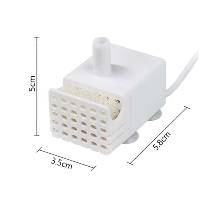 Pet Water Fountain Pump Replacement- Fountain with Water Level Window- 2.5L