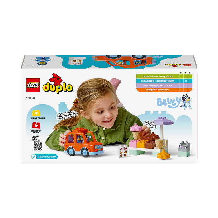 LEGO® DUPLO® Bluey Ice Cream Trip with Bluey Toddler Toy 10458