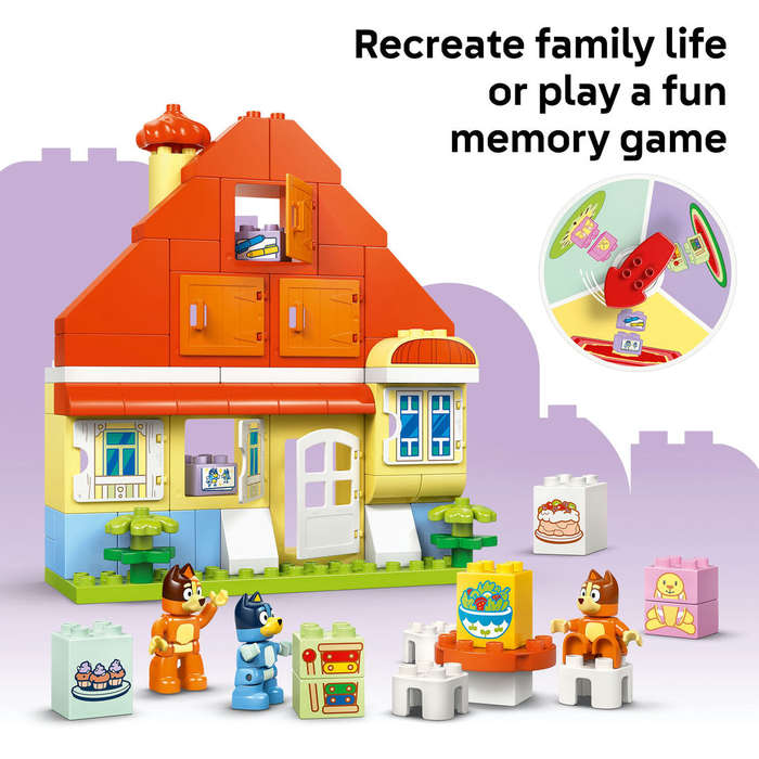 LEGO® DUPLO® Bluey: Blueys Family House with Memory Game Interactive Toy 10459