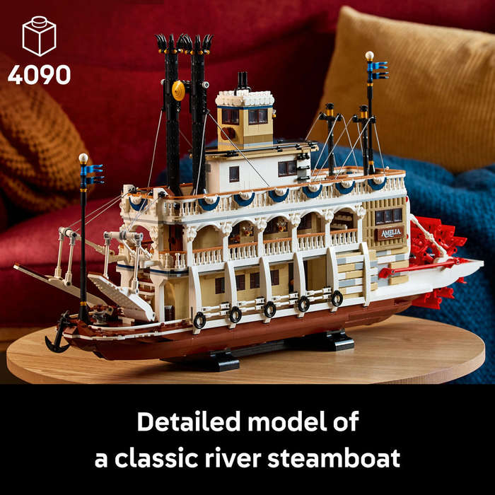 LEGO® Ideas River Steamboat, Nautical Decor for the Home 21356