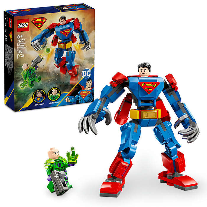 LEGO® DC Superman Mech vs. Lex Luthor Super Hero Toy Figure Playset 76302