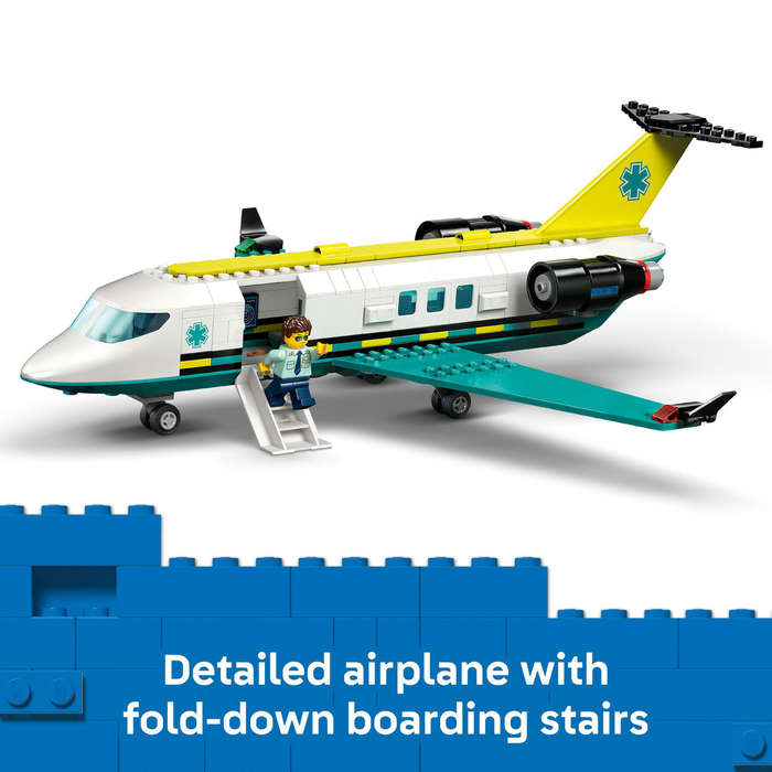 LEGO® City Emergency Air Ambulance Plane, Airplane Toy Building Set 60465