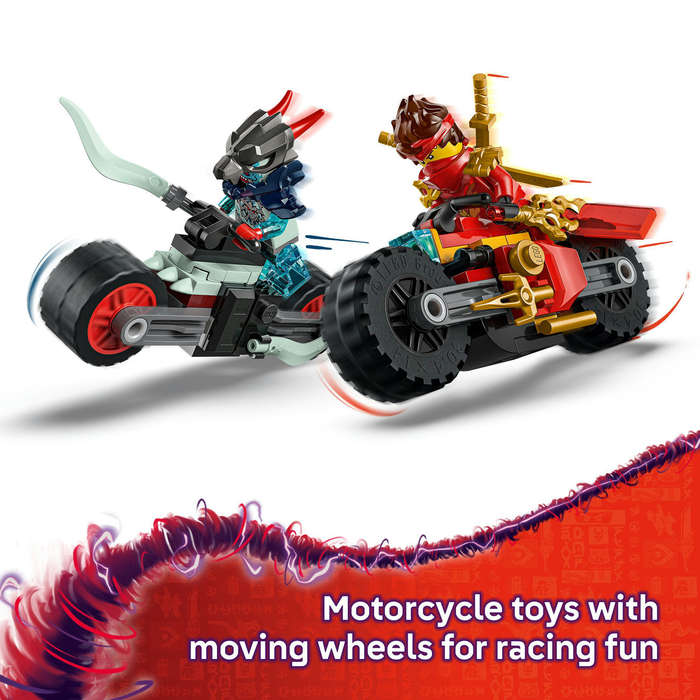 LEGO® NINJAGO® Kais Motorcycle Speed Race Playset with 2 Ninja Bike Toys 71838