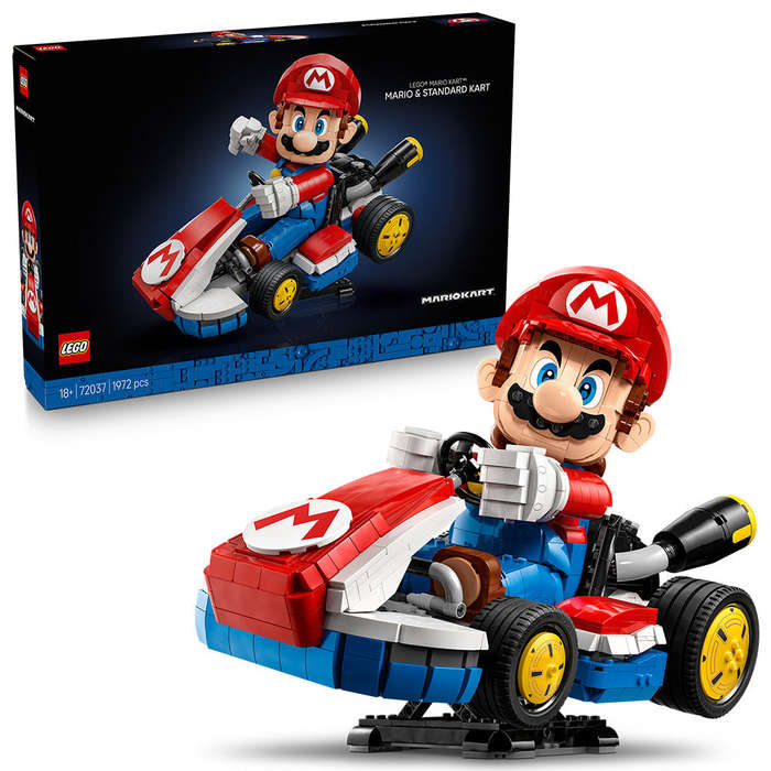LEGO® Super Mario: Mario Kart  Mario & Standard Kart, Collectible Model 72037