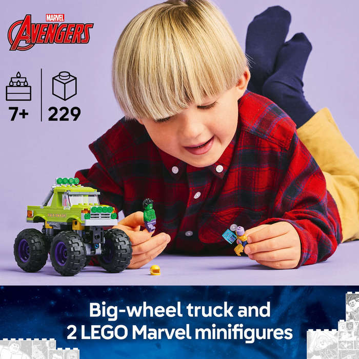 LEGO® ǀ Marvel The Hulk Truck vs. Thanos Super Hero Building Toy Vehicle 76312