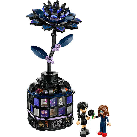LEGO® Wednesday Black Dahlia Flower Halloween Gift, Faux Plant Room Decor 76784