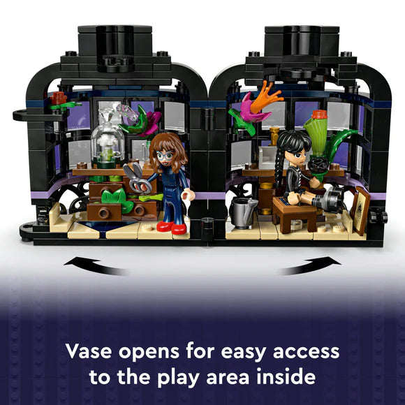 LEGO® Wednesday Black Dahlia Flower Halloween Gift, Faux Plant Room Decor 76784