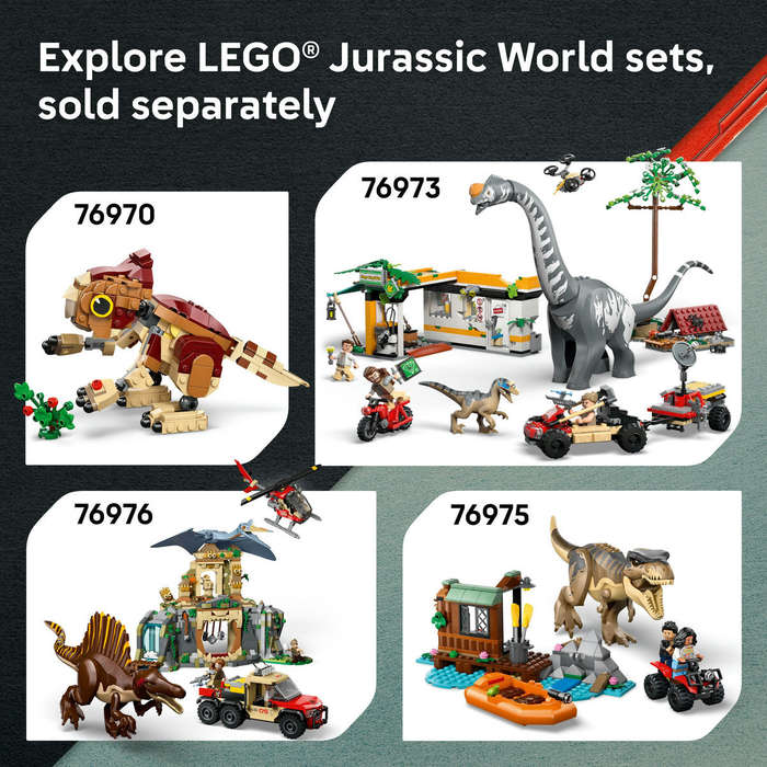 LEGO® Jurassic World Raptor Off-Road Escape Velociraptor Toy Dinosaur 76972