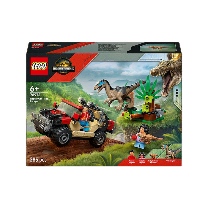 LEGO® Jurassic World Raptor Off-Road Escape Velociraptor Toy Dinosaur 76972