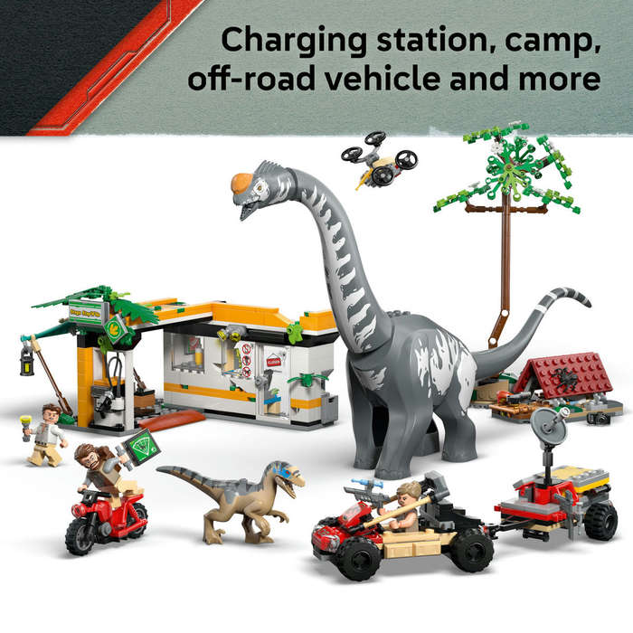 LEGO® Jurassic World Raptor & Titanosaurus Tracking Mission Dinosaur Toy 76973