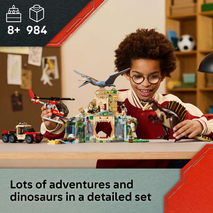LEGO® Jurassic World Spinosaurus & Quetzalcoatlus Air Mission Dinosaur Toy 76976