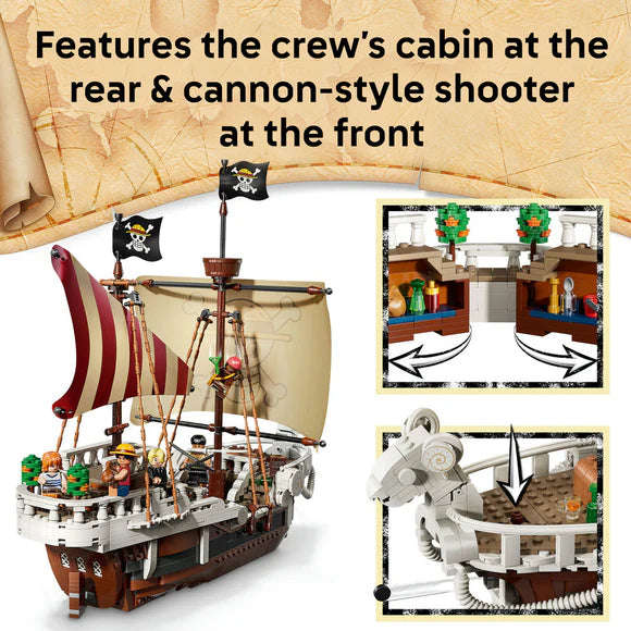 LEGO® ONE PIECE The Going Merry Pirate Ship, Boat Set Building Toy 75639