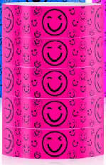 Synthetic Paper Pre printed Smiley face wristbands for adults and kids