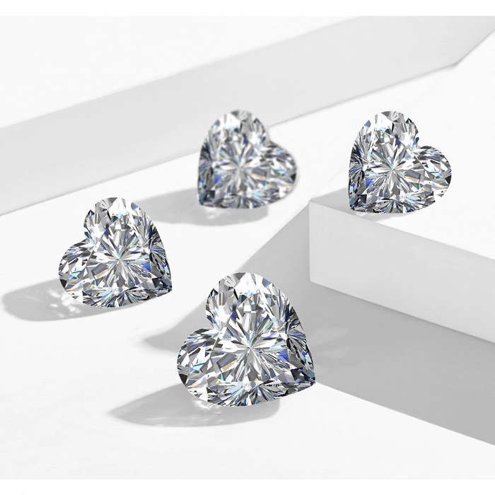 Heart Cut Moissanites - 6.5 x 6.5mm 1.0ct