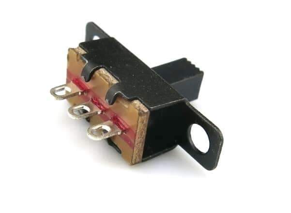Mini 3 Pin Slide Switch with mounting holes - pack of 10