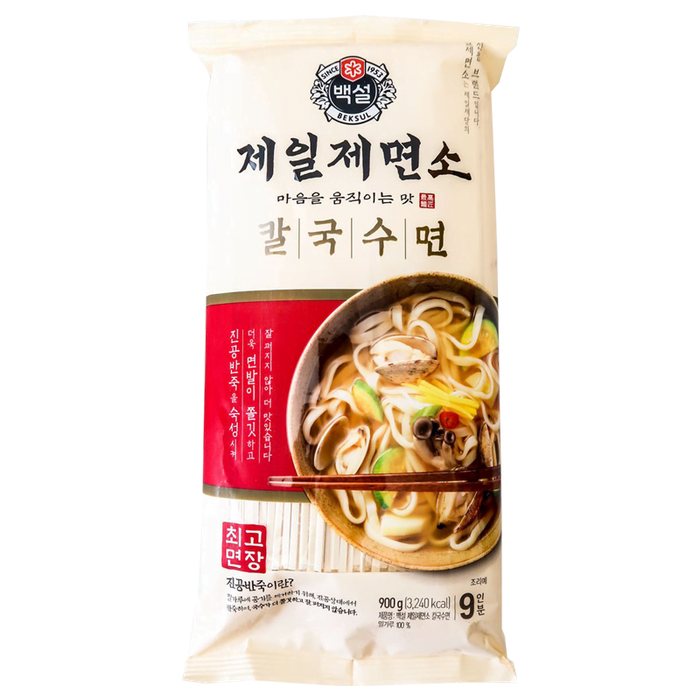 CJ Beksul Knife Cut Wheat Noodles (KalGukSu) 900g