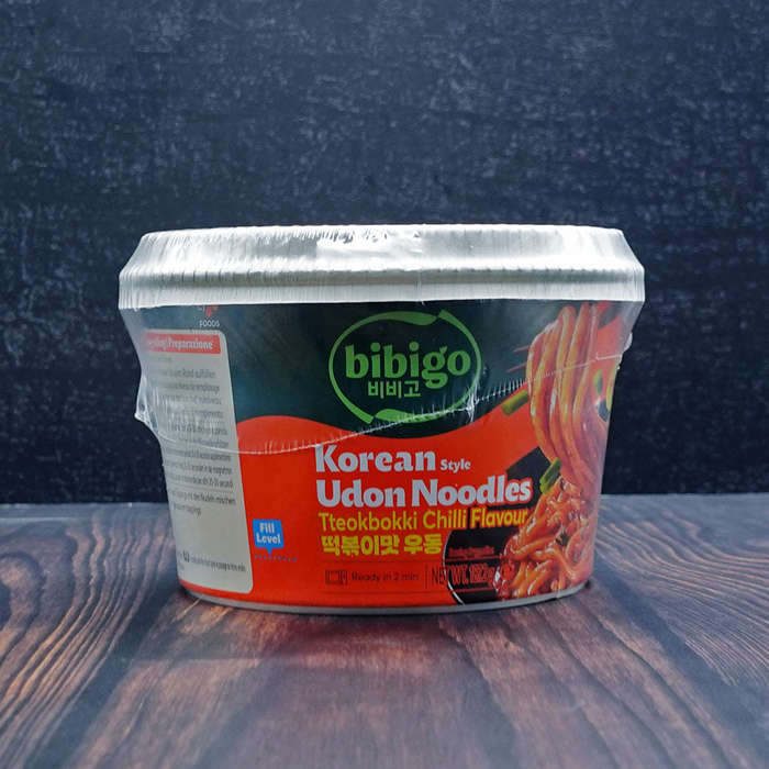 Bibigo Korean Style Udon Noodles Tteokbokki Chilli Flavour 187.2g