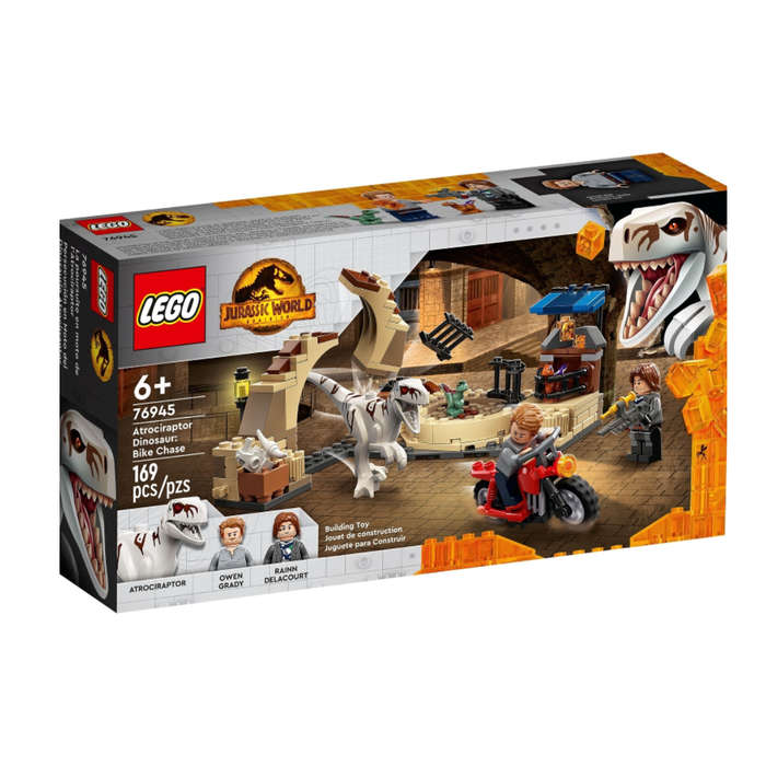 76945 LEGO Jurassic World Dominion Atrociraptor Dinosaur Bike Chase