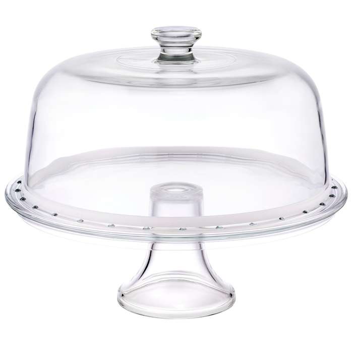 Pall Footed Cake Plate 31 W/Do