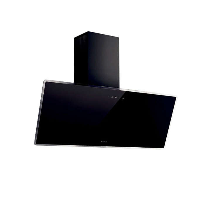 Elica 90Cm Vertical Glass Cookerhood- Black