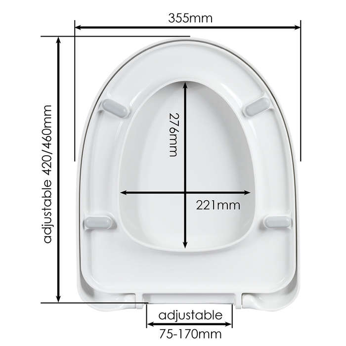 Wirquin Toilet Seat H 1 Soft Close Hng Wht (1.7 Kg)