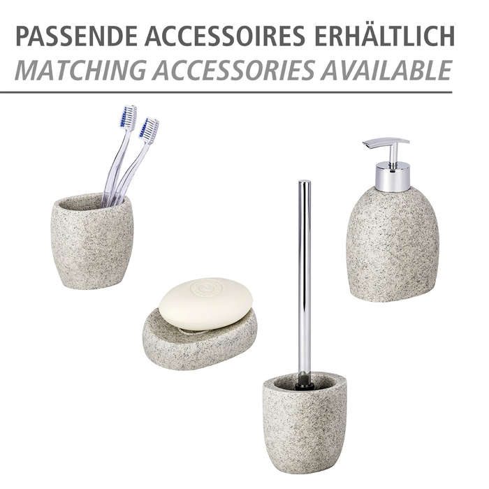 Toothbrush Tumbler Puro Polyresin Light Grey