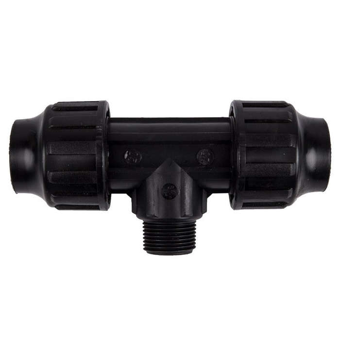 Plast Tee Compression Male 63 X2