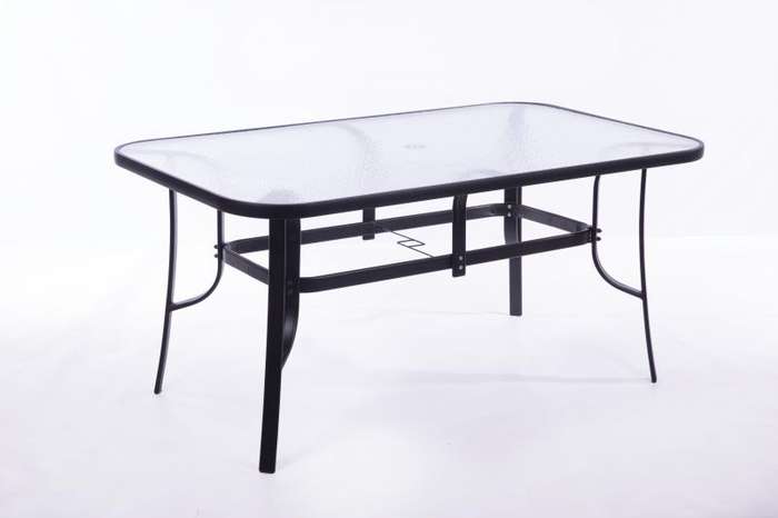 Seagull Table 150 Cm Size:L150*W90*H70 Cm,Steel 42*14mm, 5 Mm Tempered Glass TopColour: Graphite
