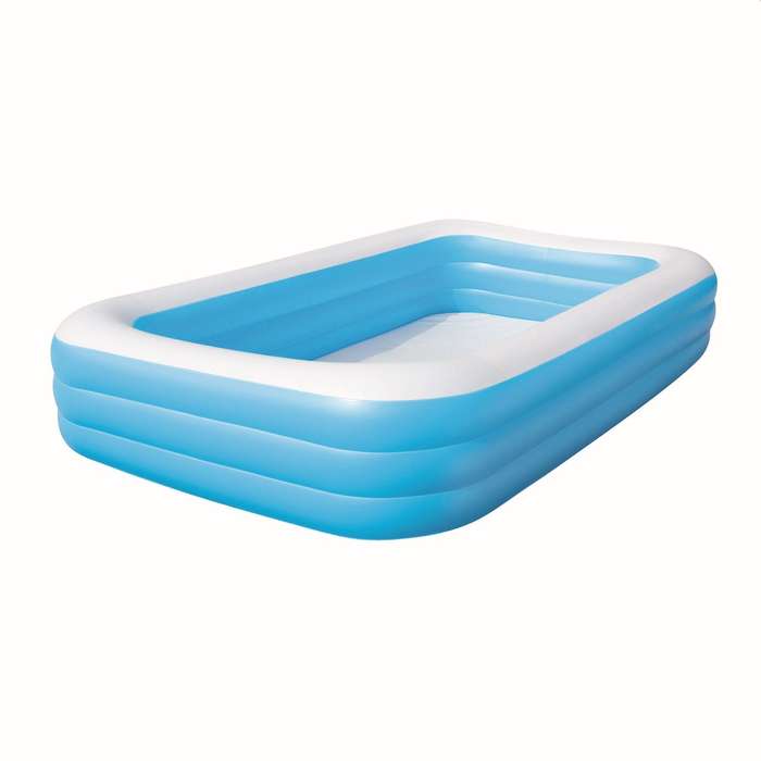 Bestway 305cm X 183cm X 56cm Deluxe Blue Rectangular Family Pool 1,161 L