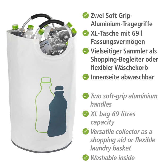 Laundry Basket / Recycling Bottle Collector 69 L