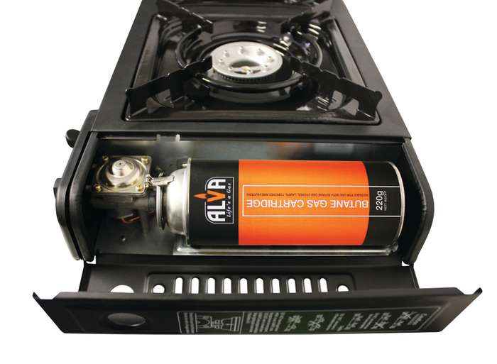 Double Burner Butane Gas Canister Stove 2 Plate