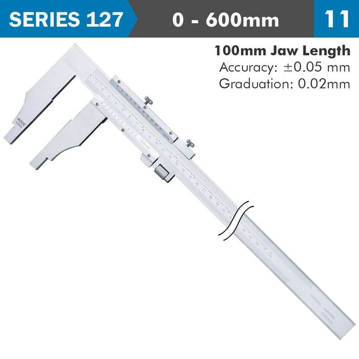 Vernier Caliper 600 Mm 0.05 Mm Acc. 100 Mm 0.02 Mm Grad S/Steel