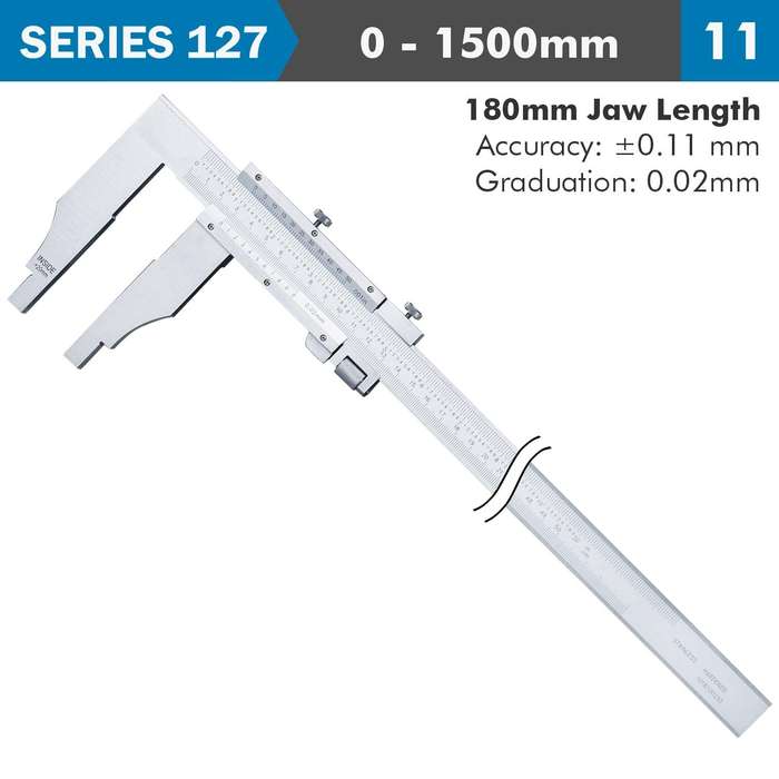 Vernier Caliper 1500 Mm 0.11 Mm Acc. 180 Mm 0.02 Mm Grad S/Steel