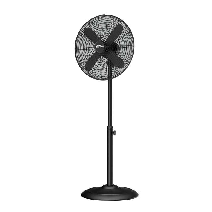 40cm Metal Telescopic Pedestal Fan 1.2 M Tall (Matte Black)