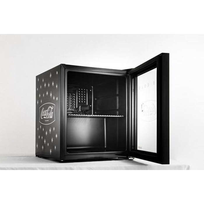 46 L Counter Top Beverage Cooler W/ Glass Door Coca Cola Black