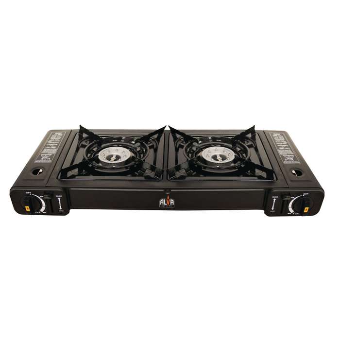 Double Burner Butane Gas Canister Stove 2 Plate