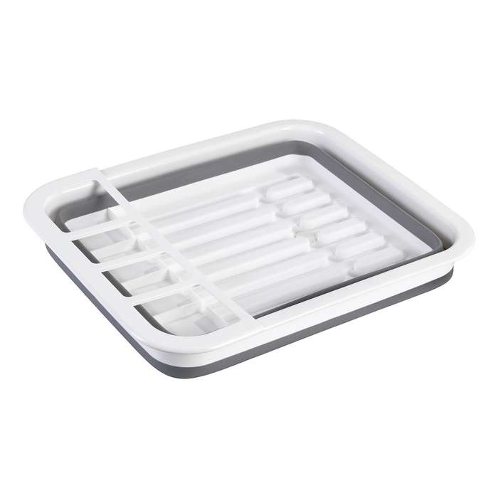 Dish Rack Foldable Silicone 36 X13 X31 White/Grey