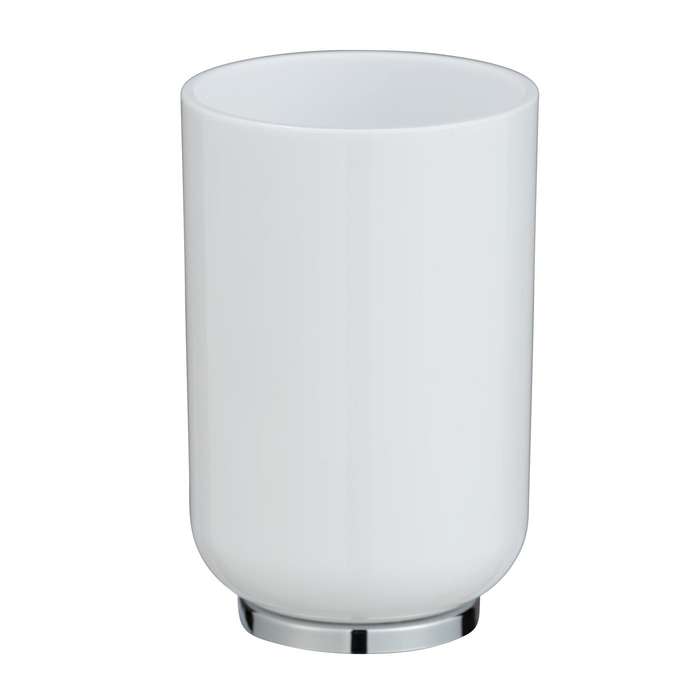 Toothbrush Tumbler Posa White/Chrome