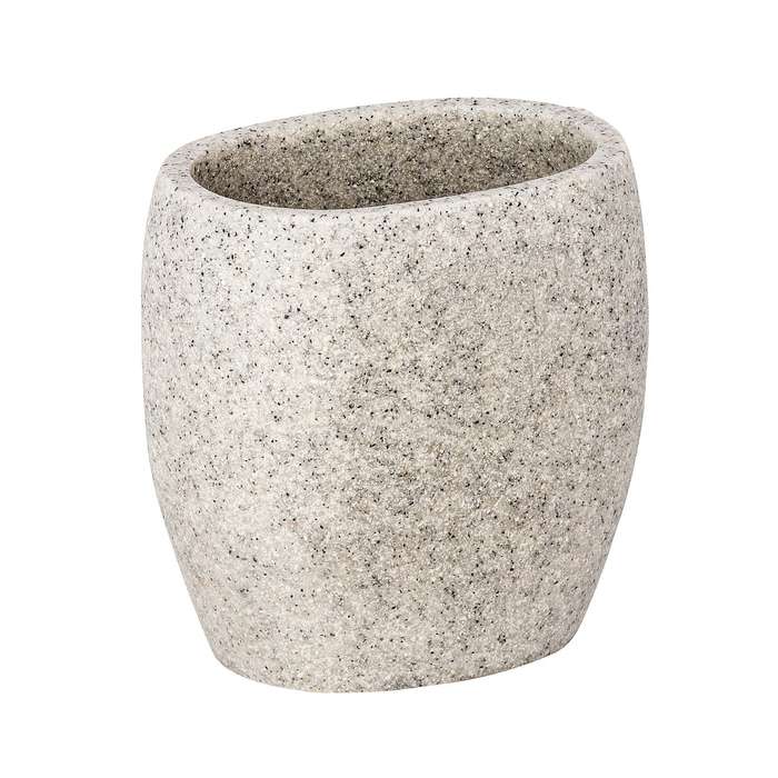 Toothbrush Tumbler Puro Polyresin Light Grey