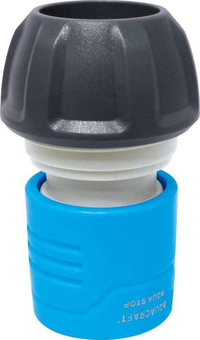 Aqua Fitt Hose Connector W/Stop 5/8 3/4